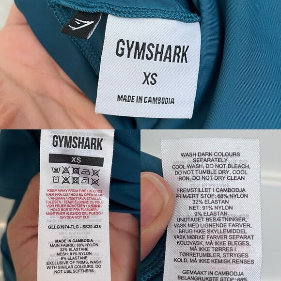 Gymshark Ventured Leggings Teal size XS high waisted V front waist band pockets - Picture 11 of 11